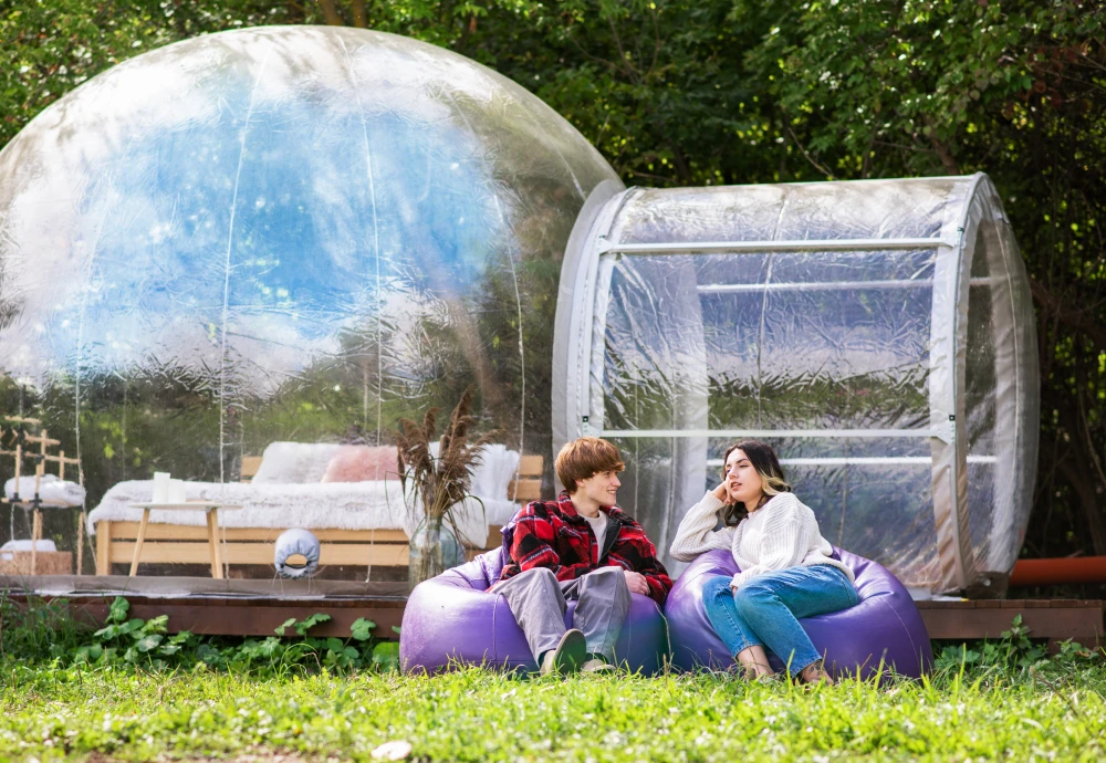 inflating camping bubble tent